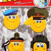 0003 (2302BS) PDA Стикер Смайлик.Военные х24(96)